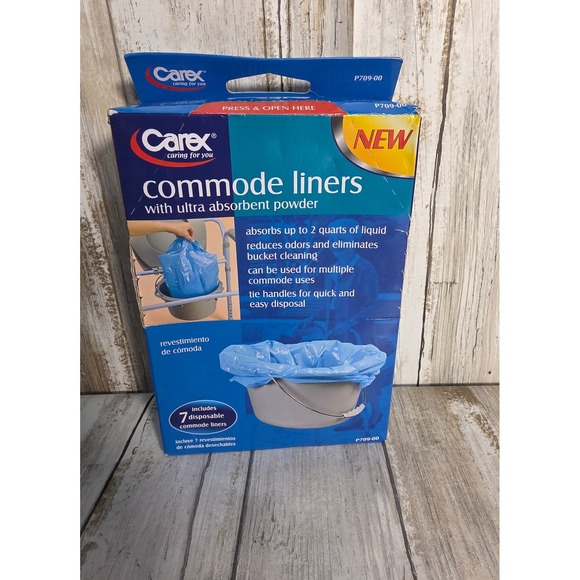 Carex Commode Liners with Ultra Absorbent Powder 7 Count NEW - Picture 4 of 4